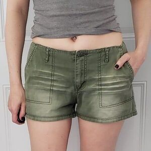 Y2K Army Green Low Rise‎ Shorts